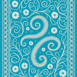 Enchanted Blossom Paisley Swirl (Blue)