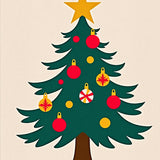 Festive Evergreen Holiday With Sparkling Topper Decoration(Green)