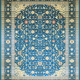 Elegant Blue & Beige Oriental Area Traditional Home Decor(Blue)