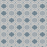 Elegant Interlocking Medallion Trellis Artistic Mid Design(Blue)