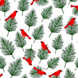 Cardinal Pine Branch Motif Slip Resistant Entryway Covering(Red)