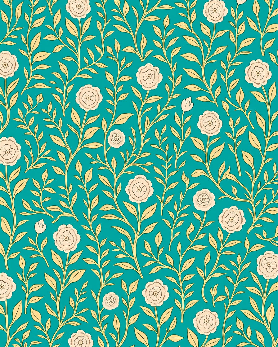 Botanical Garden Trellis Decorative Accent (Teal) - ODIKA
