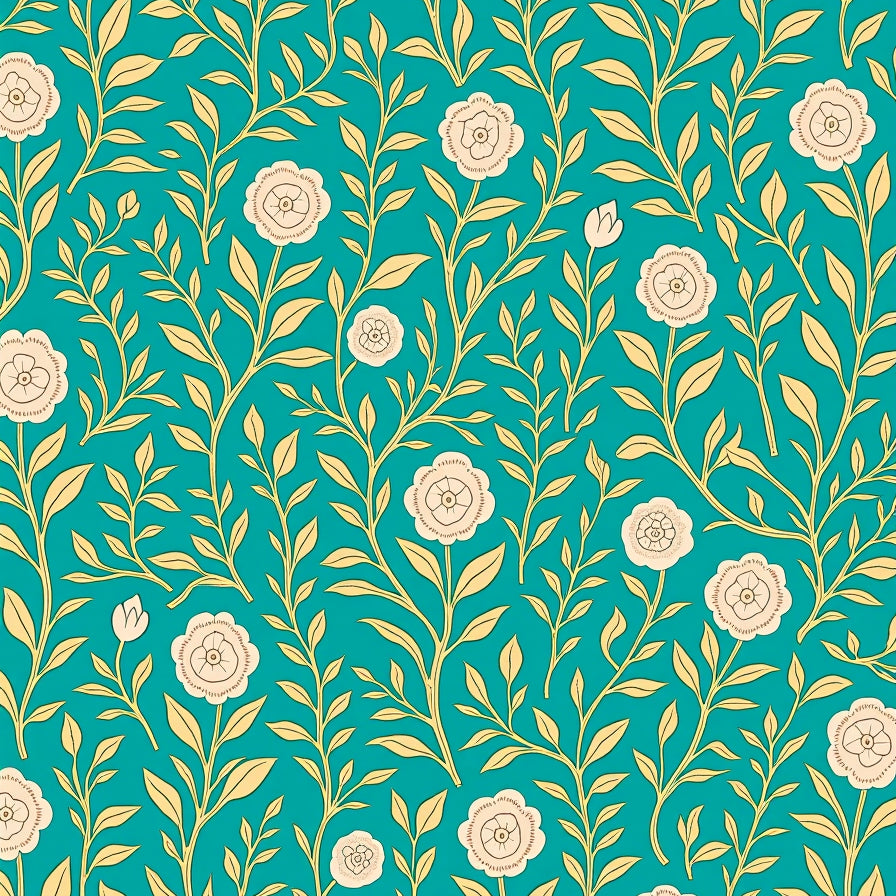 Botanical Garden Trellis Decorative Accent (Teal) - ODIKA