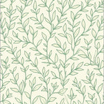 Botanical Leaf Vine Trellis Garden Nature Motif Floor (Ivory) - ODIKA