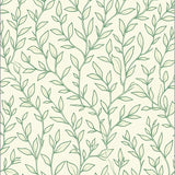 Botanical Leaf Vine Trellis Garden Nature Motif Floor (Ivory) - ODIKA