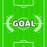 Soccer Field Central Goal Laurel Design(Green)