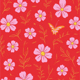 Whimsical Garden Design with Flourishing Floral(Red)
