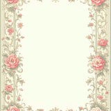 Chic Kitchen with Intricate Floral Borders(Beige)