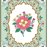 Wildflower Medallion Tapestry with Vintage Botanical Motifs (Pink) - ODIKA
