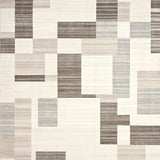 Entryway Elegant Beige & Taupe Geometric Area(Beige)