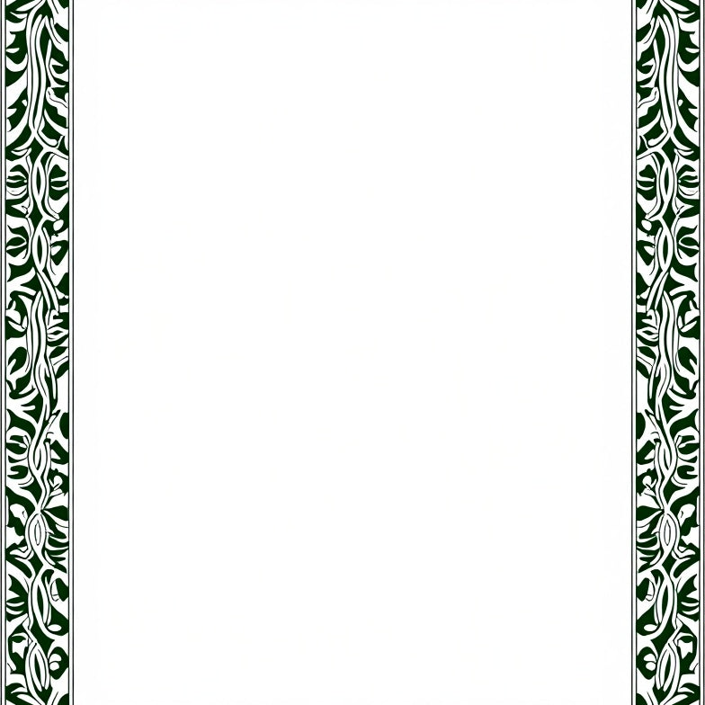 Botanical Leaf Maze Decorative Abstract Lattice Framework (Green) - ODIKA