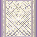 Tessellated Mosaic Rhombus Interlaced Symmetry Medallion Framework (Purple)