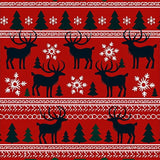 Winter Forest with Nordic Accents and Festive(Red)