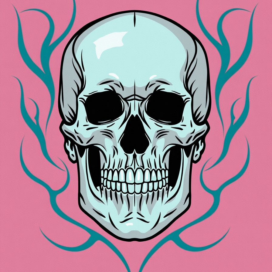 Spectral Cranium Enigma Mysterious Spooky Ethereal Nightmare (Pink) - ODIKA