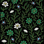 Enchanted Jungle Lotus and Mushroom with Beetle Accents (Black) - ODIKA