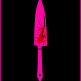 Knife Blood Drip Macabre Accent Throw(Pink)