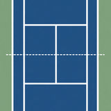 Tennis Court Doubles Singles Baseline(Blue)