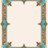 Vintage Lace Medallion with Subtle Baroque Flourishes(Blue)