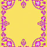 Floral Vine Scrollwork Decorative Motif(Yellow)