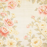 Garden Bloom Anti Fatigue Area Pair Beige Petal Comfort Mat(Ivory)