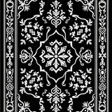 Vintage Damask Floral Baroque Palace Mansion (Black)