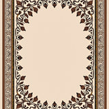 Paisley Cascade with Ornamental Border Framework(Brown)