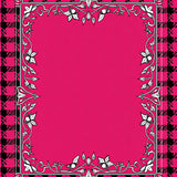 Holly Berry Festive Welcome with Traditional Plaid Design(Pink)