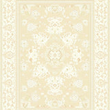 Elegant Medallion Area with Intricate Geometric Designs and Hues(Beige)