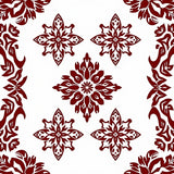 Ruby Bloom with Repeating Floral Interlocking Petals (Red)
