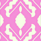 Abstract Medallion Featuring Modern Interlocking(Pink)