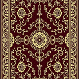 Ornate Baroque Inspired Swirling Vine(Brown)