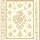 Elegant Medallion Ivory Area with Beige Scrollwork and Ornate Borders(Beige)