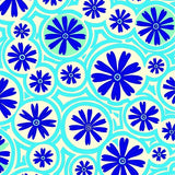 Artistic Floral Burst with Dynamic Swirl (Blue)