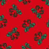 Holiday Pine Branch Print Dorm Room Floor(Red)