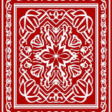 Cane Stripe Medallion Decorative Floor Covering(Red)