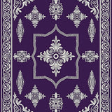 Elegant Damask Flourish Jacquard Symmetrical(Purple)