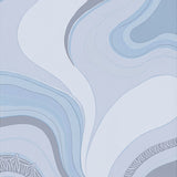 Boho Misty Wave Motif with Subtle Tie Dye Aesthetic (Blue)