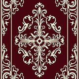 Ornate Damask Baroque Style Holiday Elegance Interior(Brown)