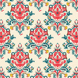 Paisley Blossom Medley Botanical Motif Art Nouveau(Red)