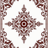 Crest with Botanical Filigree Details (Brown)