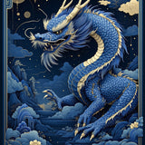 Vibrant Earthy Dragon Aesthetic(Blue)