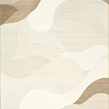 Elegant Abstract Wave with Delicate Cream Swirls for Contemporary Spaces(Beige)