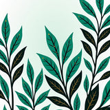 Gradient Ombre with Fluid Interlocking Leaf Motifs (Green) - ODIKA