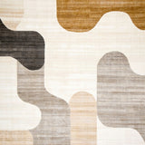 Abstract Earthy Area Neutral Modern Design(Beige)