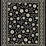 Elegant Floral Vine Tapestry Heritage Jewel(Black)