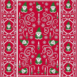 Nordic Gnome Holiday Gathering with Snowflake Motifs and Candle Accents(Red)