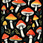 Playful Mushroom Black Anti Fatigue(Red) - ODIKA