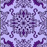 Enchanted Floral Medallion Tapestry (Purple)