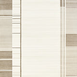 Textured Weave Ivory & Beige Linear Stripe Design(Beige)
