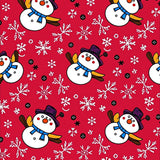 Cheerful Snowman Amidst Flourishing Snowflake Design(Red)